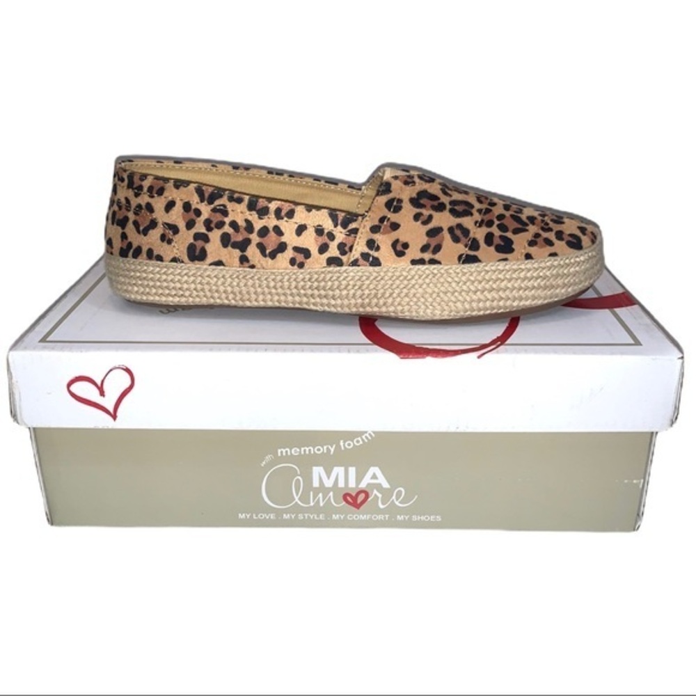 Mia Amore sz 7 tan &brown leopard print espadrille